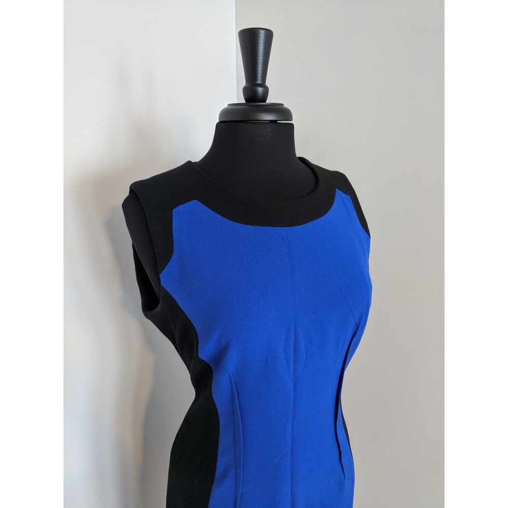 Calvin Klein Blue/Black Sleeveless Dress